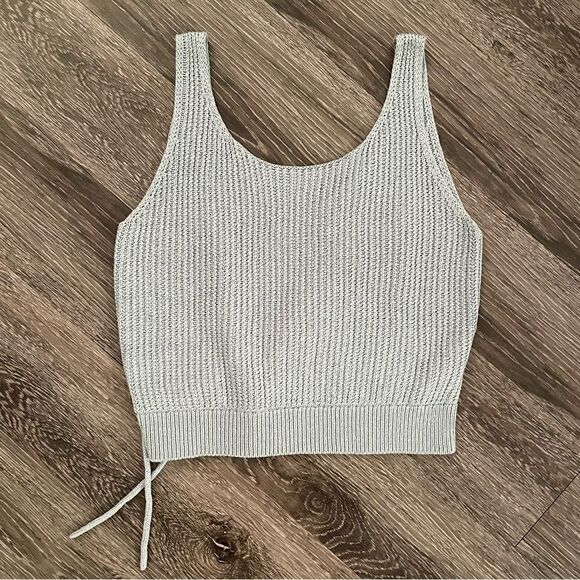 Vince Crossover Ribbed Cotton Tank - Picture 1 of 5